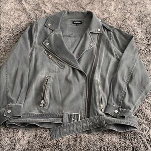 Gray Motorcycle Jacket